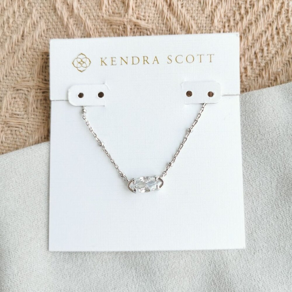 Kendra Scott Silver Crystal Necklace Dainty Chain